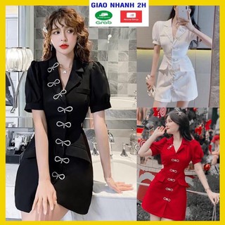 Đầm cổ vest khoét eo đi dự tiệc,hàng đẹp cao cấp