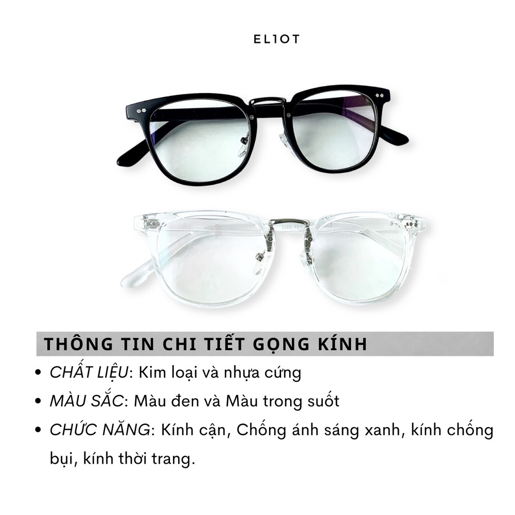 Gọng kính cận Plain Glasses gọng kính nam, nữ kính mắt thời trang Unisex | BigBuy360 - bigbuy360.vn