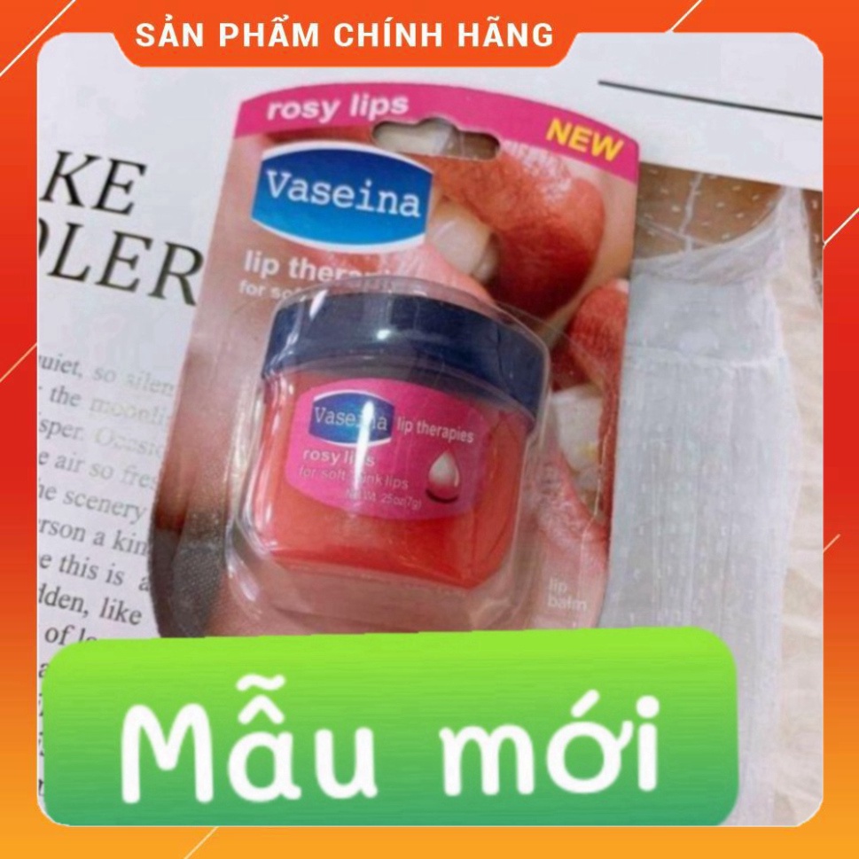 Dưỡng mềm và hồng môi Vaseline.