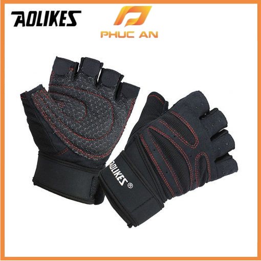 Bộ đôi găng tay tập GYM có cuốn cổ tay Aolikes AL109