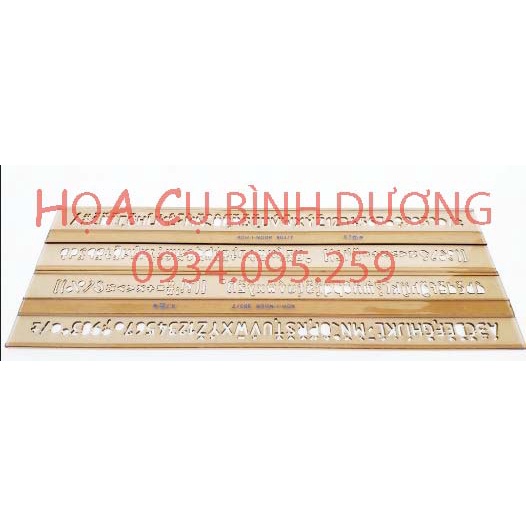 Thước chữ bộ - thước rập chữ- Thước Gốt Chữ KOH-I-NOOR đủ size, 903/7, Thước chữ 903/5
