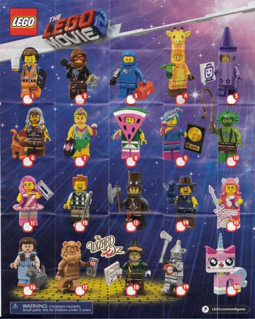 Nhân vật Lego 71023 - Lego Minifigures The movie, Series 2