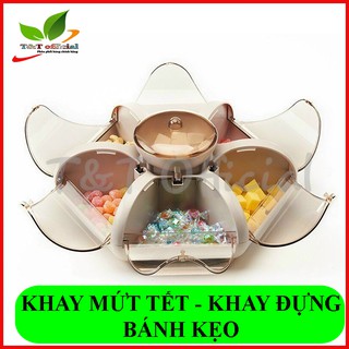 KHAY MỨT HOA 6 CÁNH TỰ BUNG CỰC SANG , KHAY MỨT TẾT 2021 MẪU MỚI
