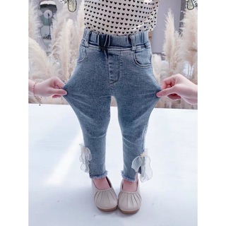 ( sale)Quần jeans nơ bé gái