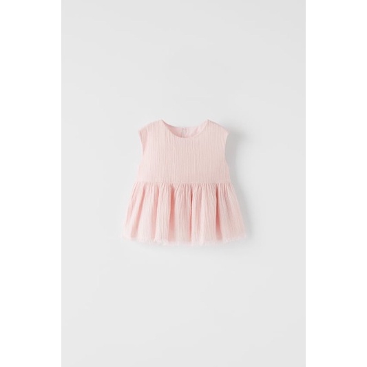 Áo sát nách hồng trơn cho bé gái hàng vợt sale