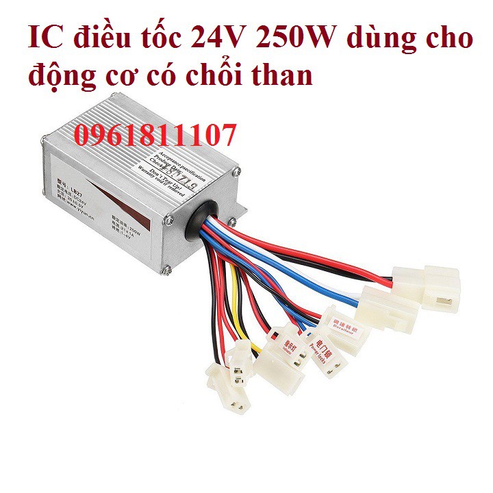 Bộ điều tốc motor 24V 250w xe đạp diện dùng cho motor 24v 250w, motor giảm tốc 24v 250w làm tời điện, xe điện