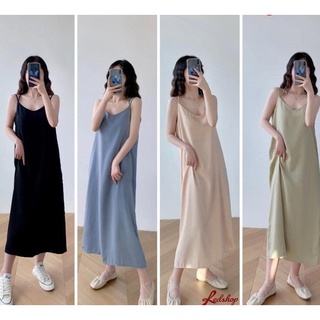 Đầm cami 2 dây duyendel - váy suông 2 dây đan chéo lưng vải mềm mịn thoáng mát freeship