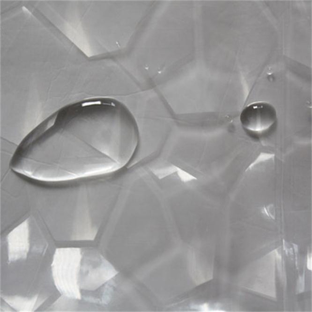 [CHOO] Clear Shower Curtain Bathroom Screen Thickened 3D Transparent Waterproof with Hooks EVA Home Supplies