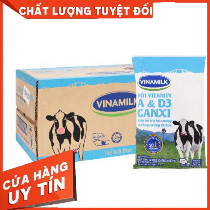 [Siêu Sale] 1 thùng 48 túi 220ml sữa Vinamilk không đường