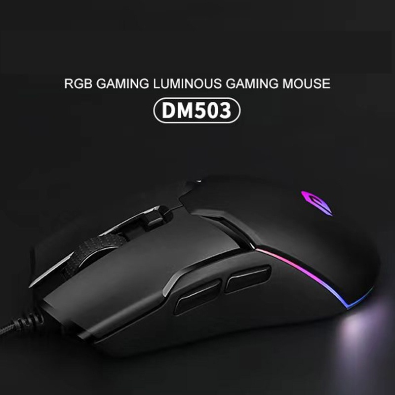 Chuột Quang Gaming btsg Có Dây Với 6 NúT BấM 6400DPI RGB Cho PC / Laptop