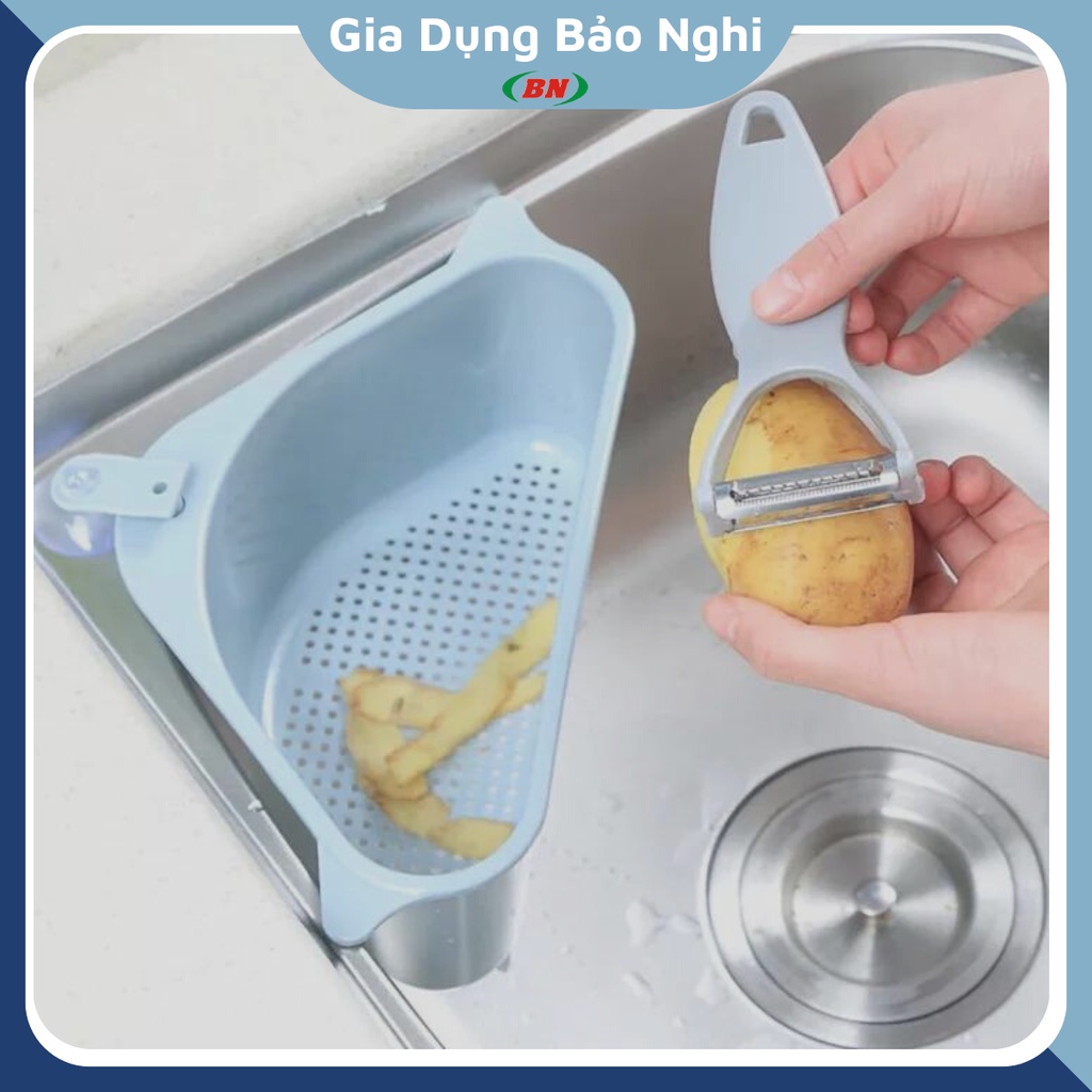 Khay Nhựa Tam Giác Kệ Góc Gắn Bồn Rửa Chén Đa Năng Lọc Rác Đựng Đồ Tiện Lợi