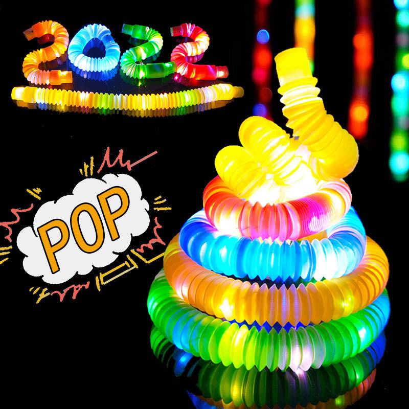 Ellen Pop It Ống Phát Sáng Dạng Ống Thu Gọn Màu Macaron Xả Stress Trang Trí Tiệc Tùng