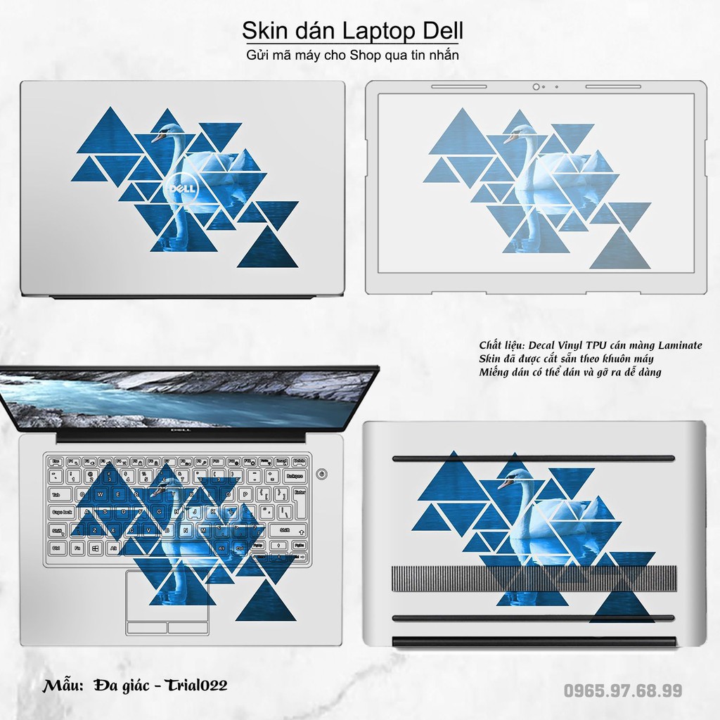 Skin dán Laptop Dell in hình Đa giác _nhiều mẫu 4 (inbox mã máy cho Shop)