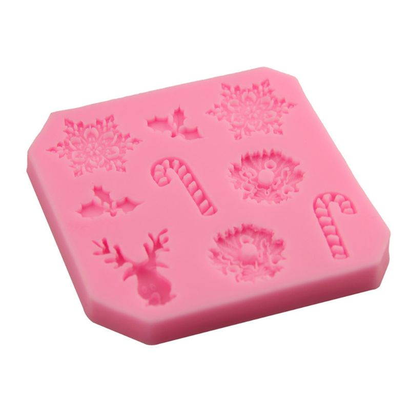 Bộ 3 Khuôn Silicone Làm Bánh Kẹo Hình Chủ Đề Giáng Sinh