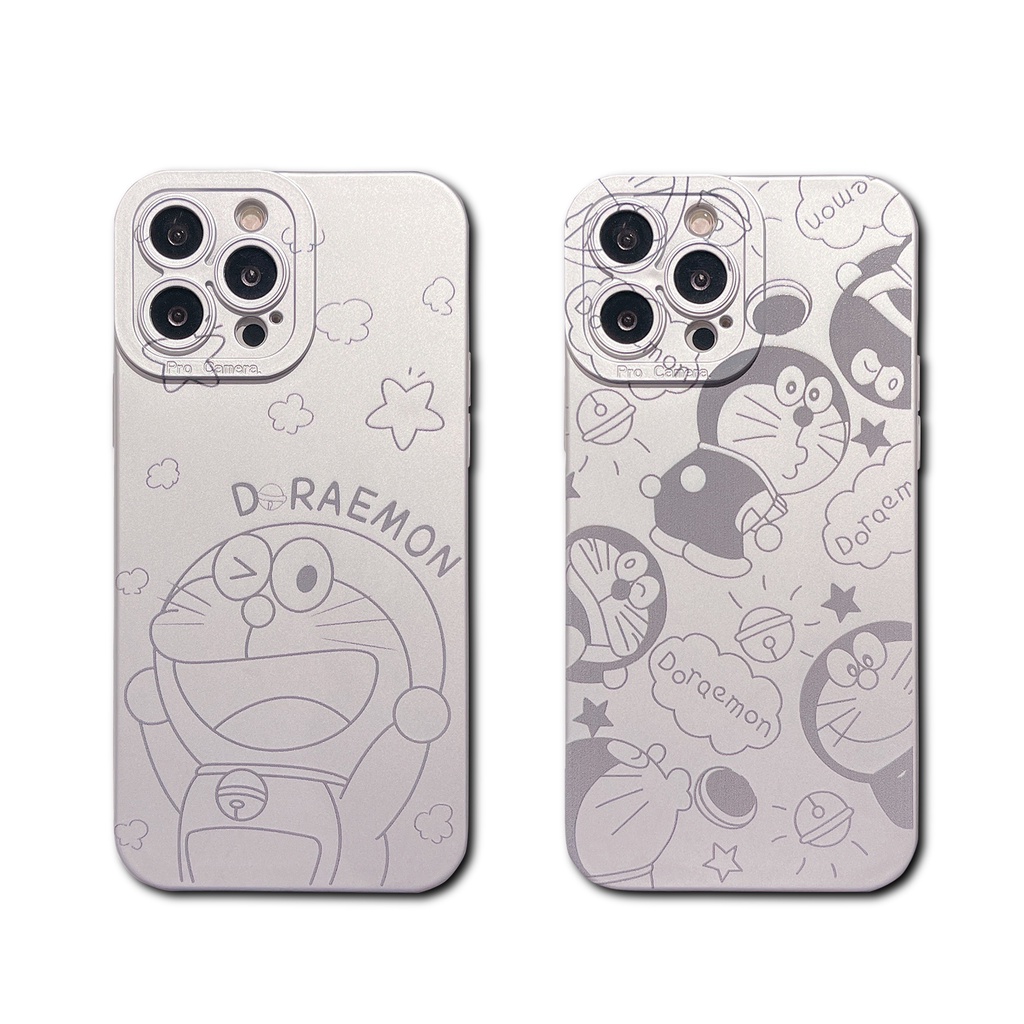 Ốp Điện Thoại Mạ Điện Chống Sốc Hình Doraemon Cho iPhone 14 / 13 / 12 / 11