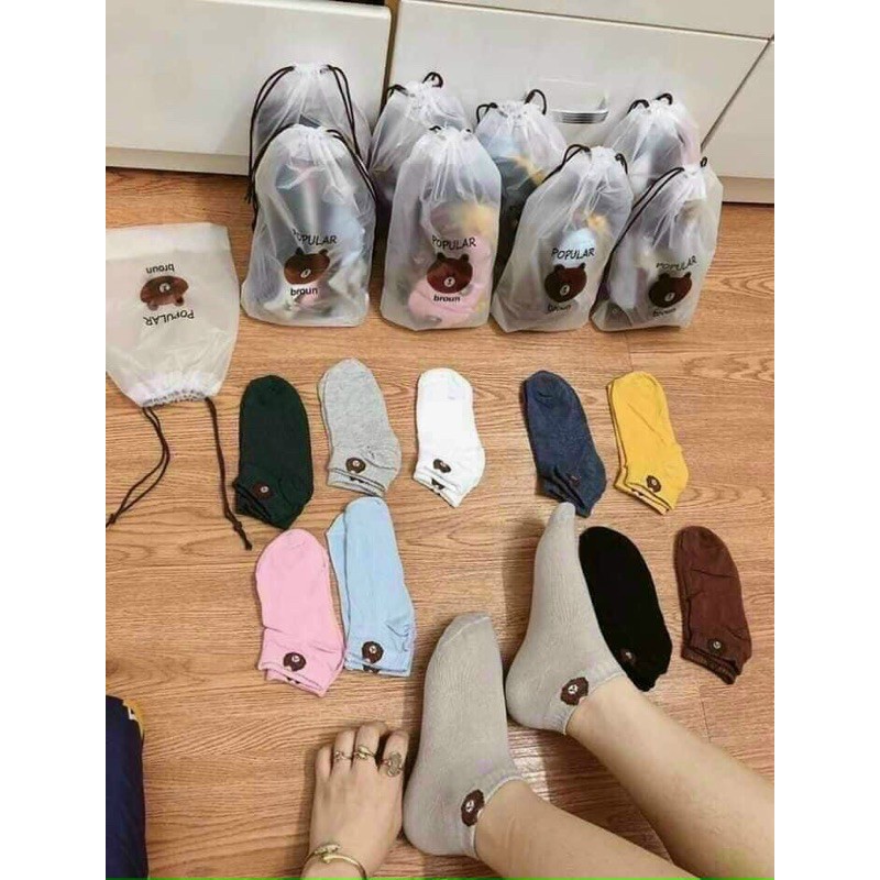 tất gấu túi 10 đôi