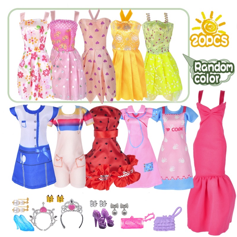 1 Bộ Quần Áo Thời Trang Cho Búp Bê Barbie Dài 30cm