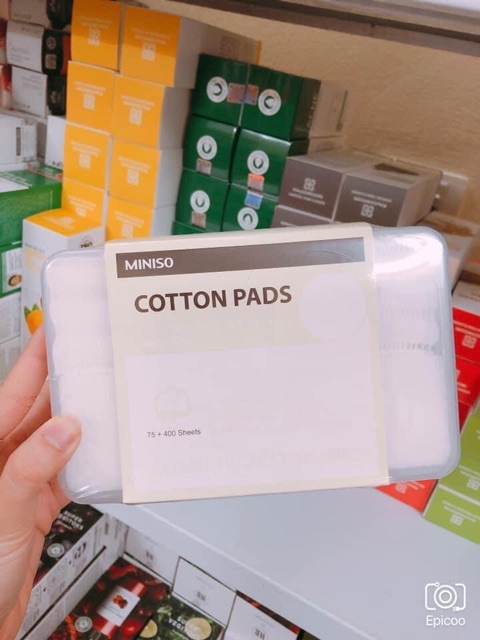 Bông tẩy trang miniso 180 miếng | BigBuy360 - bigbuy360.vn