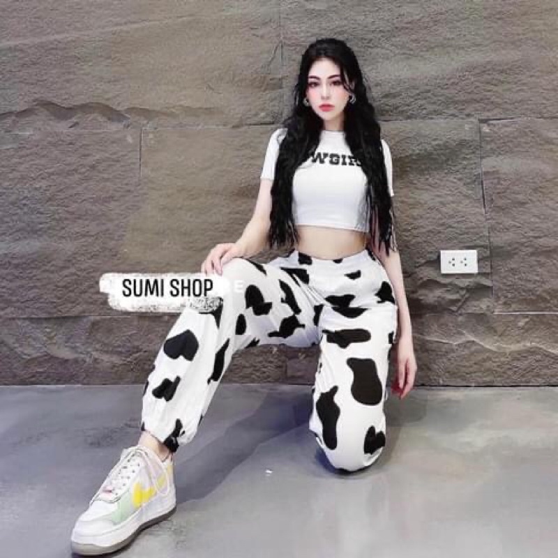 [ Hình Thật]  SET ÁO CROPTOP + QUẦN BÒ SỮA 3 MÀU TRẺ TRUNG , NĂNG ĐỘNG SET BÒ SỮA HOT TREND(Ms:BD05)
