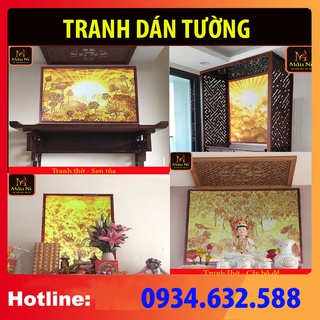 TRANH DÁN VÁCH THỜ / TRANH THỜ - 61cmx81cm [ bàn thờ chung cư, bàn thờ thần tài, bàn thờ treo tường, bàn thờ phật