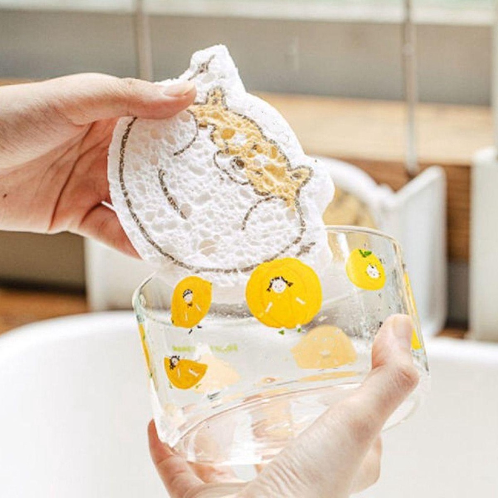 Miếng Bọt Biển Rửa Chén Dạng Nén Chống Dầu Mỡ Có Thể Tái Sử Dụng