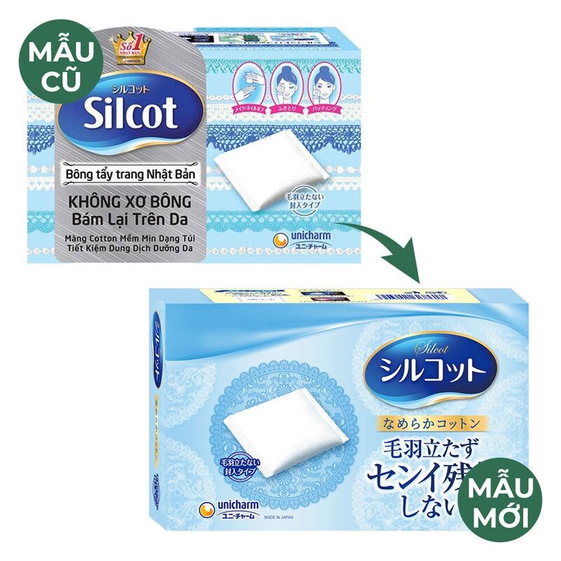 Bông tẩy trang Silcot Unicharm cao cấp