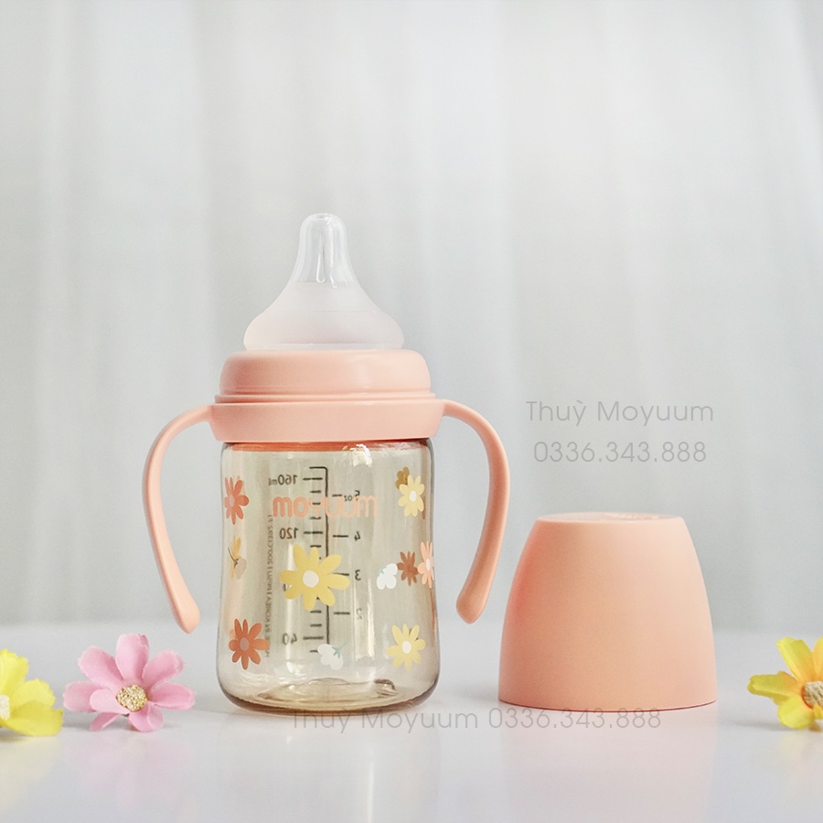 Bình sữa Moyuum Hoa cúc, Moyuum Hồng, Moyuum Daisy 170ml/270ml Hàn quốc