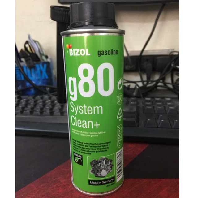 Phụ gia làm sạch kim phun, buồng đốt và van động cơ xăng bizol g80