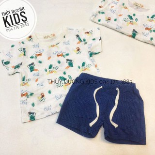 Bộ hè Zara họa tiết động vật xuất dư cho bé 1-5y
