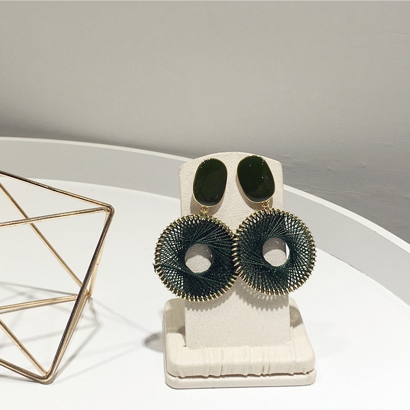 Bông Tai Mạ Bạc 925 Hình Tròn Cỡ Lớn Thời Trang Dành Cho Nữ