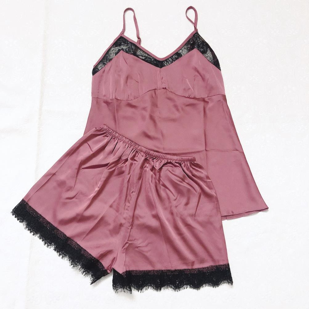 Bộ ngủ đùi phối ren