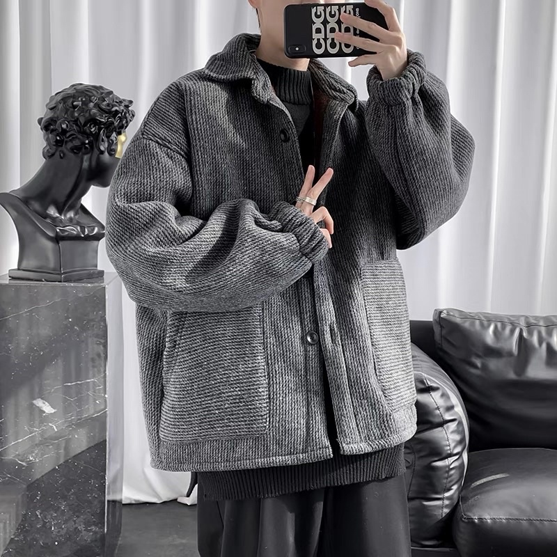 Áo khoác nhung mùa đông siêu dày có lót lông bên trong