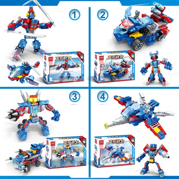 Đồ chơi lắp ráp Lego robot chiến binh người máy 4 in 1 đồ chơi giáo dục phát triển tư duy sáng tạo