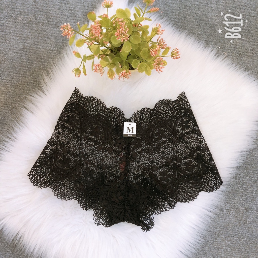 Set Đồ Lót Bralette Ren Hoa Nhí Cao Cấp Màu Đen/ Trắng Set01