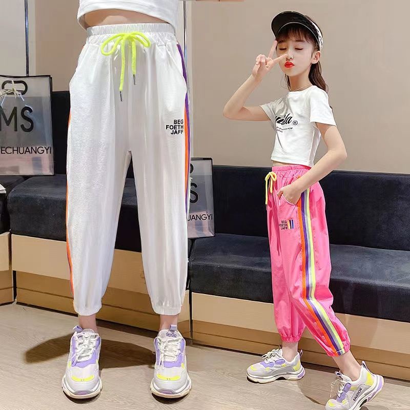 Quần Thể Thao Dáng Rộng Mỏng Phong Cách Mới Cho Bé Gái
