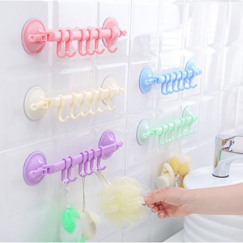 ❌GIÁ SỈ❌Thanh treo 6 móc đa năng hút chân không 1303