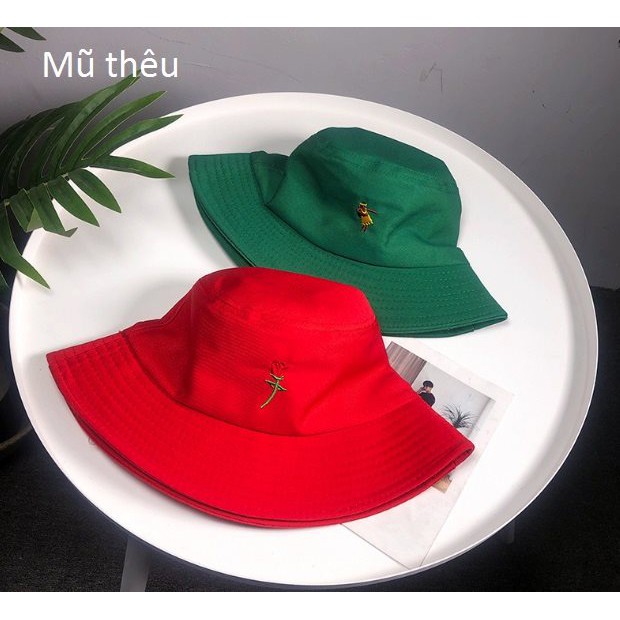 [HOT FREESHIP TỪ 50k] Mũ nón bucket vải kakhi thêu hình nhiều màu