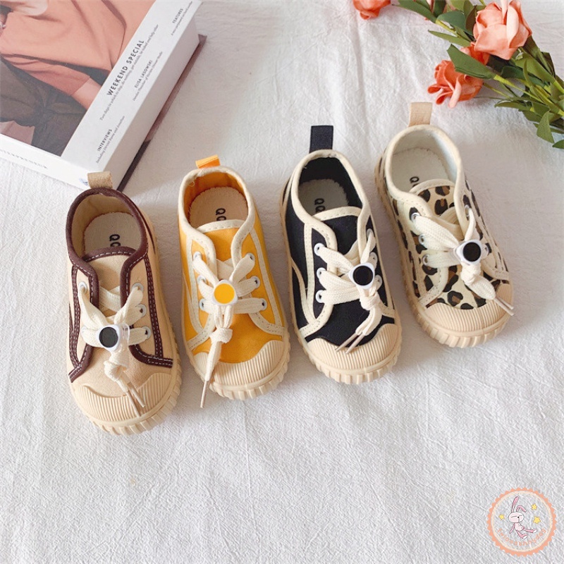 Giày Canvas Đế Mềm Thoáng Khí Phong Cách Hàn Quốc Cho Bé