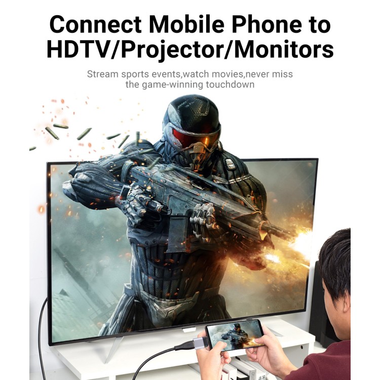 Đầu Chuyển Đổi Type-C Sang Hdmi 2.0, Hiệu Ứng 3d | BigBuy360 - bigbuy360.vn