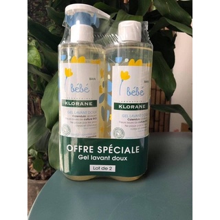 set tắm gội Klorane bebe 500ml
