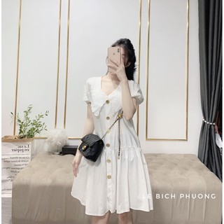 Váy Babydoll đũi cổ sen