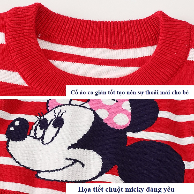 Áo len cho bé gái hàn quốc thời trang trẻ em thu đông BigKids
