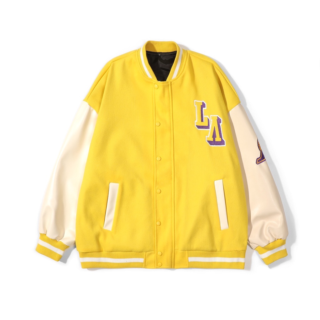 Áo Bomber Jacket LouisVuitton x NBA Lakers Yellow Submarines FW22