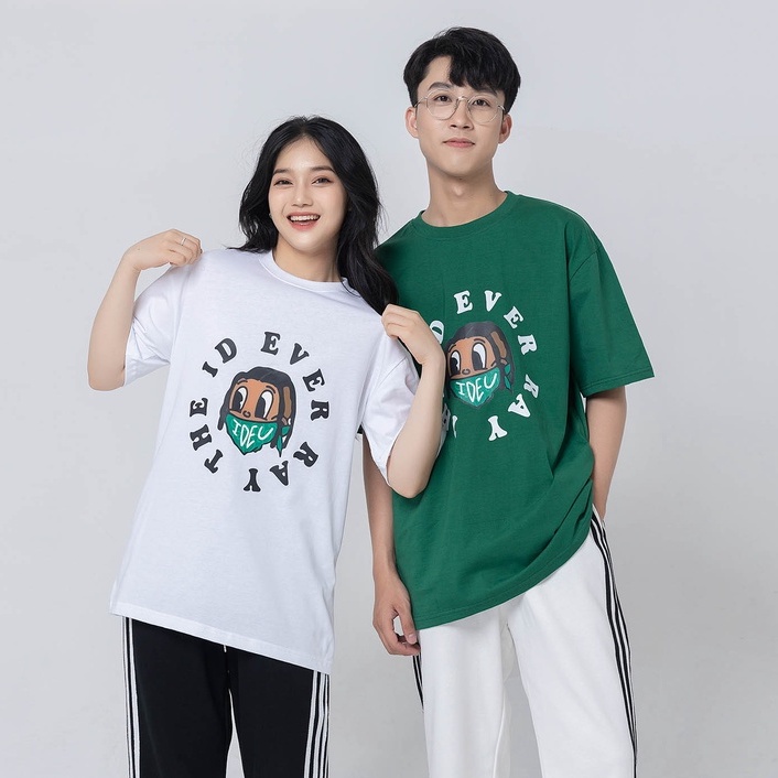 Áo thun IDEV  PATOMI.STUDIO , Áo thun unisex nam nữ form rộng oversize chất liệu 100% Cotton