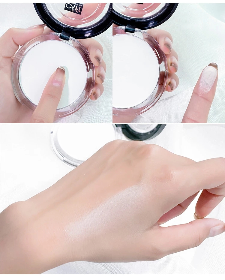 Brighten Pressed Powder Makeup Lasting Matte Face Contour Oil-Control Concealer White Compact Powder Highlighter