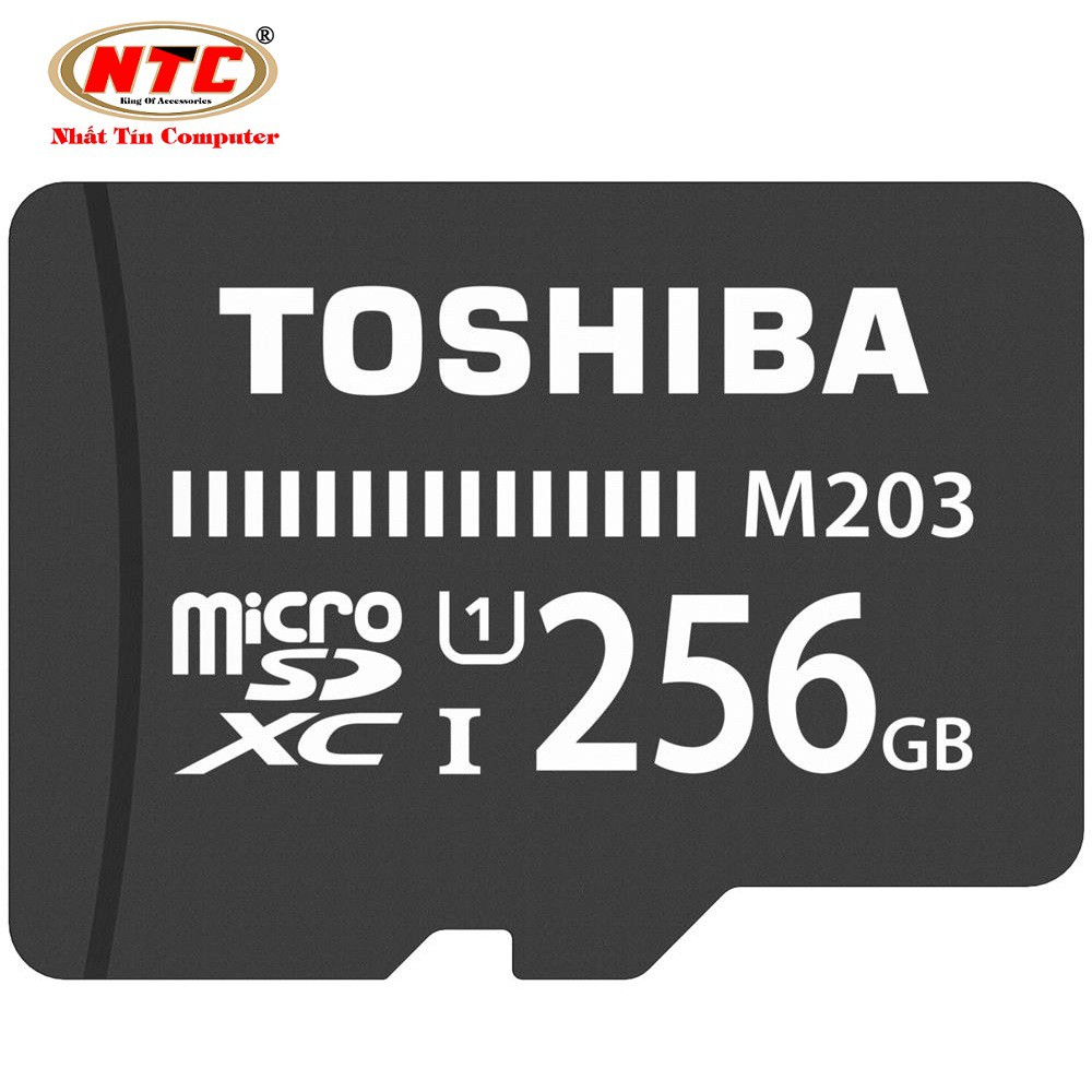 Thẻ nhớ MicroSDXC Toshiba M203 256GB UHS-I U1 100MB/s - chuyên camera và điện thoại (Đen)