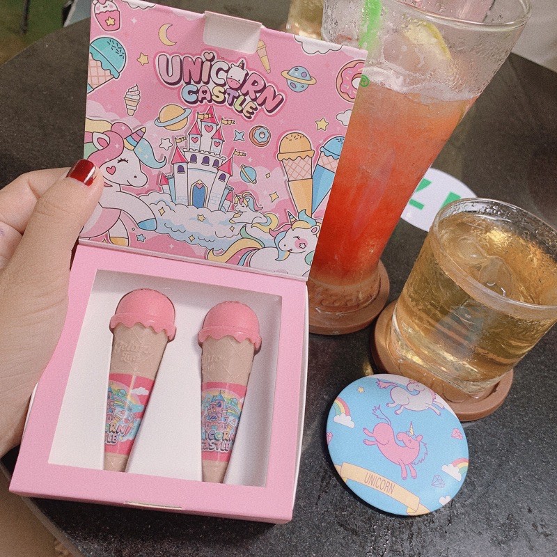 ( Tặng gương mini ) SET QUE KEM UNICORN