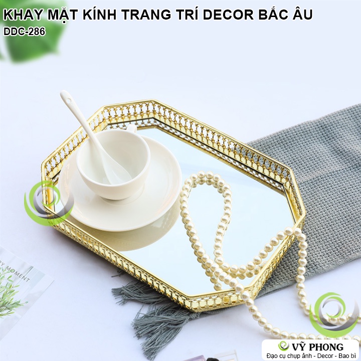 KHAY MẶT KIẾNG GƯƠNG DECOR MÂM KÍNH TRANG TRÍ BẮC ÂU ĐỰNG PHỤ KIỆN ĐỒ TRANG SỨC NẾN ĐẠO CỤ CHỤP ẢNH SẢN PHẨM INS DDC-286