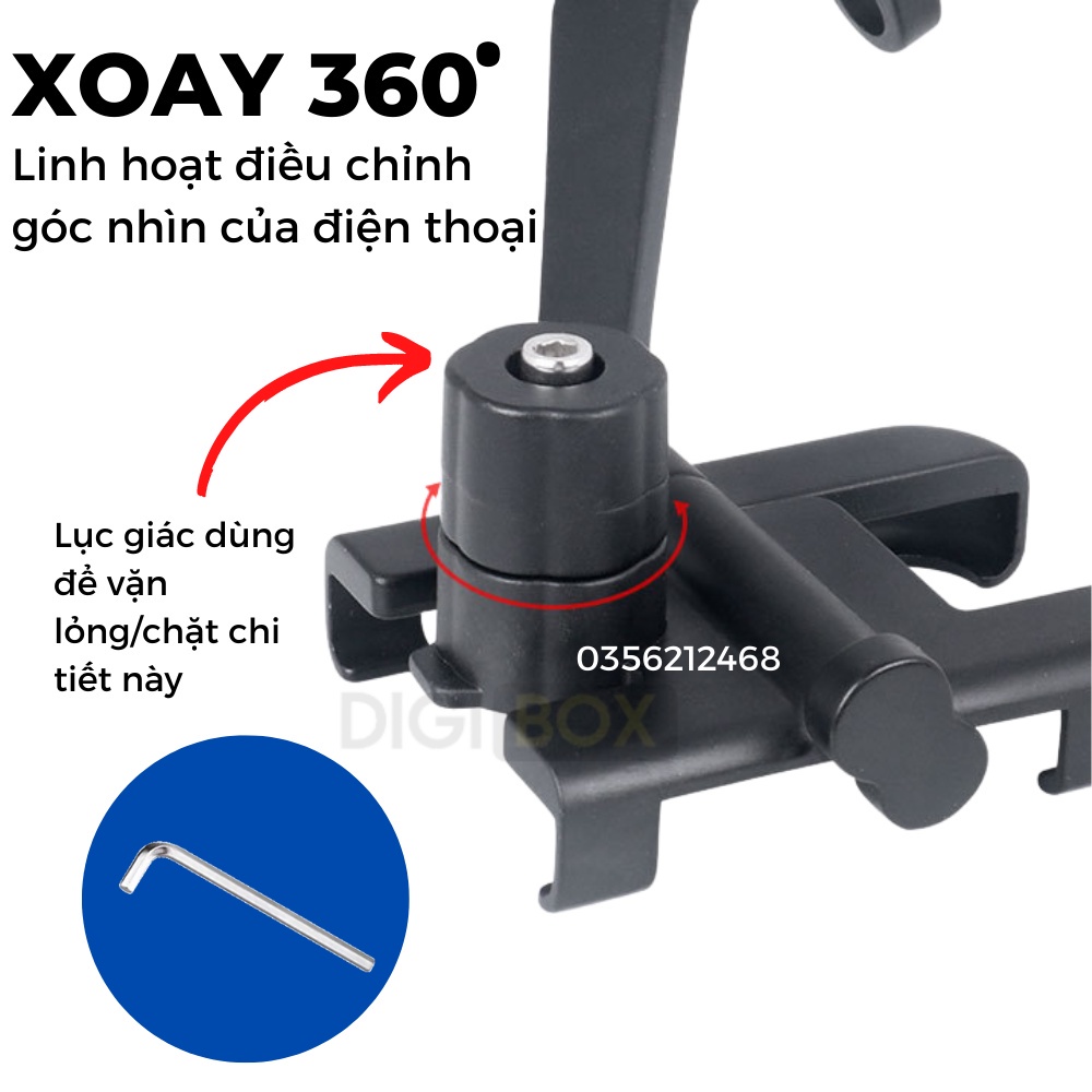 Giá Đỡ C2 - Kẹp Điện Thoại Gắn Xe Máy Chống Rung, Chống Cướp Dựt Cực Chắc Chắn - TuHaiStore