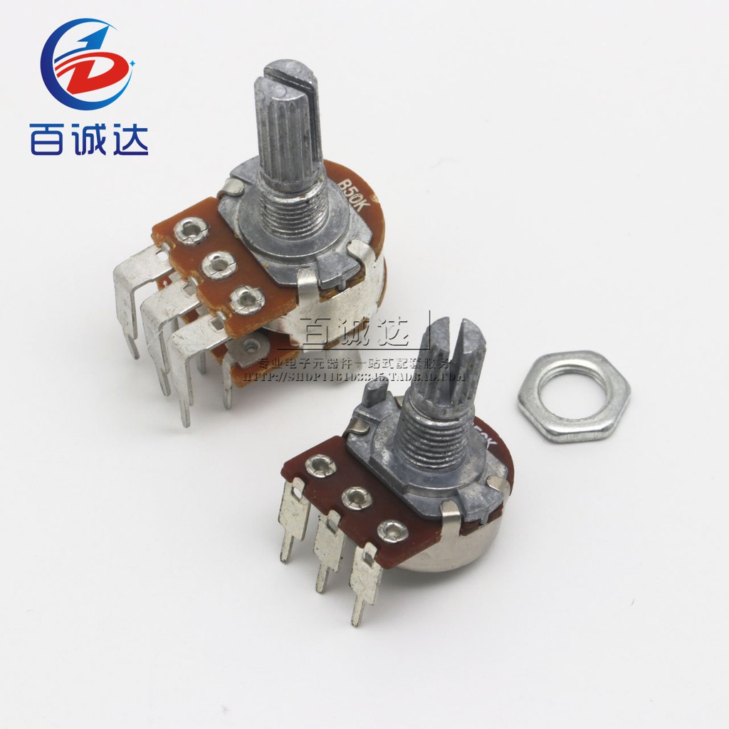 Điện áp dọc đôi 3Pin / 6Pin B50K Điện trở có thể điều chỉnh âm lượng b50k